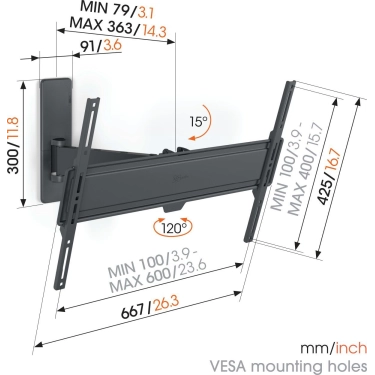 Vogel's TVM 1623 Кронштейн настінний для LED/LCD/OLED