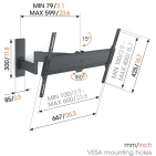 Vogel's TVM 1643 Кронштейн настінний для LED/LCD/OLED Vogel's TVM 1643 Кронштейн настінний для LED/LCD/OLED