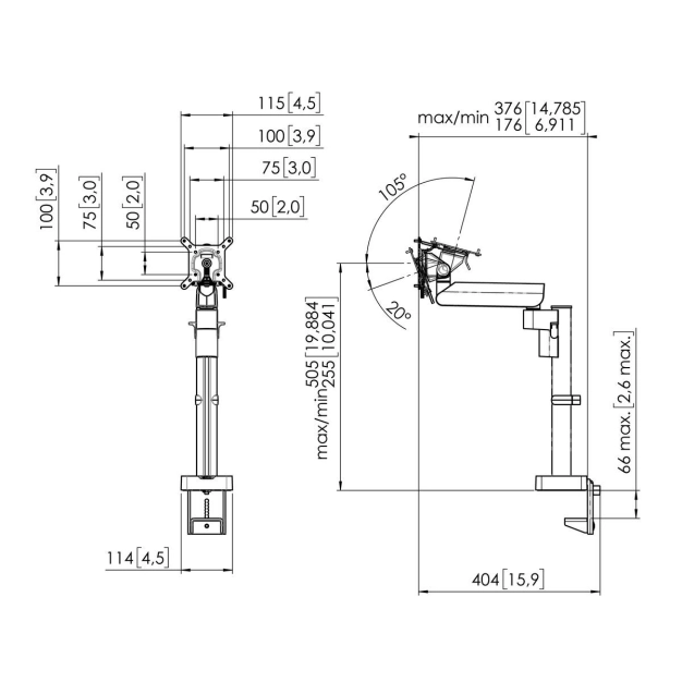 Vogel's MOMO2127 Black Кріплення для монітора