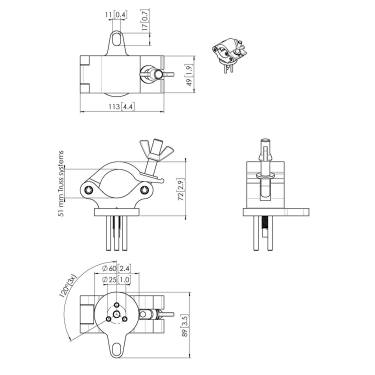 Vogel's PUC1051 Стельовий монтажний елемент