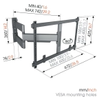 Vogel's TVM 5845 Кронштейн настінний для LED/LCD/OLED Vogel's TVM 5845 Кронштейн настінний для LED/LCD/OLED