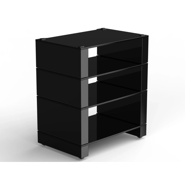 BLOK STAX 2G 4 Shelf Black Glass/ HG Black Hi-Fi стійка з 4 полицями