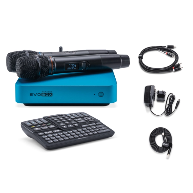 Караоке-система для дому EVOBOX Plus [Ocean] з цифровими мікрофонами та EvoCase у комплекті