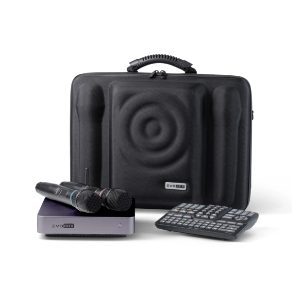 Караоке-система для дому EVOBOX Plus [Graphite] з цифровими мікрофонами та EvoCase у комплекті