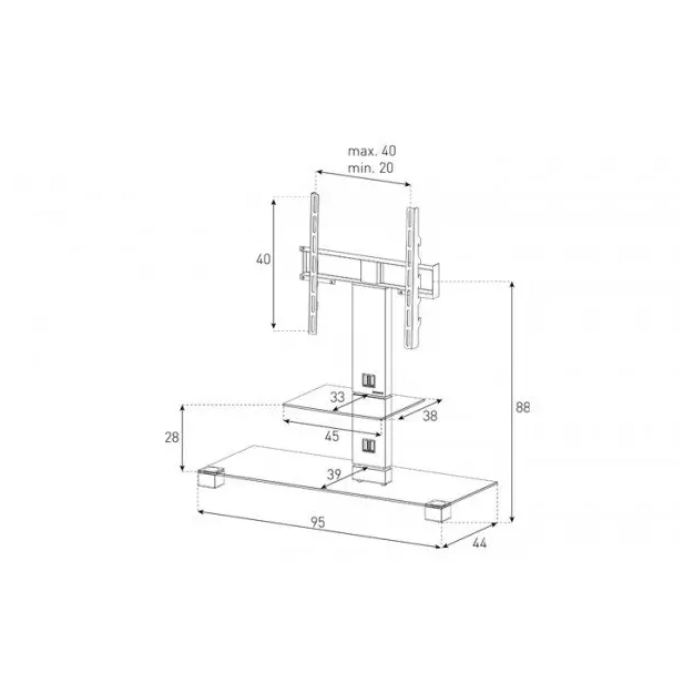 Стійка під телевізор Sonorous PL 2500-B-HBLK, відео.