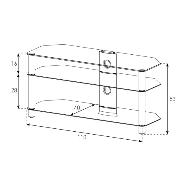 Тумба під телевізор Sonorous NEO 3110-В-SLV, відео.