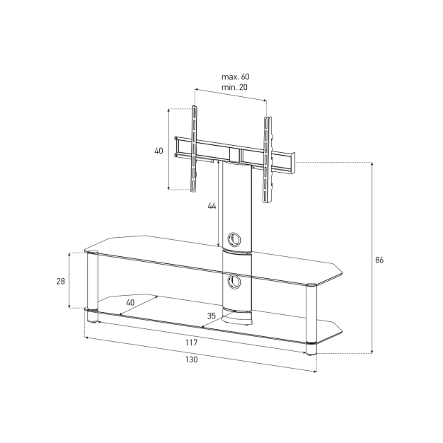 Стійка під телевізор Sonorous NEO 130-B-SLV, оцінка користувачів.