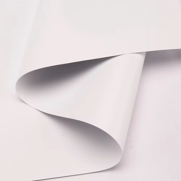 PVC film HX2055 White White Screen Fabric, 3.66x100M/ white surface.