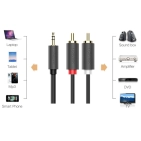 Аудіокабель Ugreen AV102 3.5 mm to 2RCA, 3 m Gray 10512, оцінка користувачів. Аудіокабель Ugreen AV102 3.5 mm to 2RCA, 3 m Gray 10512, оцінка користувачів.