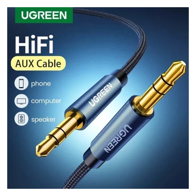 Аудіокабель Ugreen AV112 3.5mm Male to 3.5mm Male 1m Blue (10685) ціна Аудіокабель Ugreen AV112 3.5mm Male to 3.5mm Male 1m Blue (10685) ціна