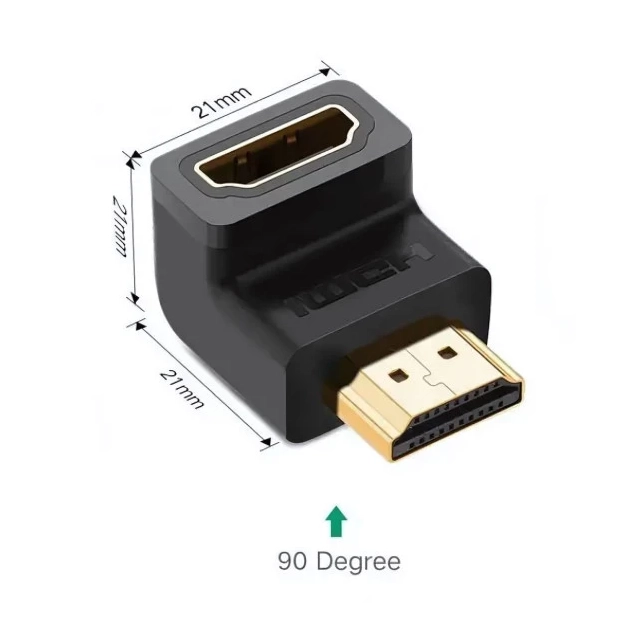 Адаптер Ugreen HD112 HDMI Male to Female Angled Adapter-Down (20109) Адаптер Ugreen HD112 HDMI Male to Female Angled Adapter-Down (20109)