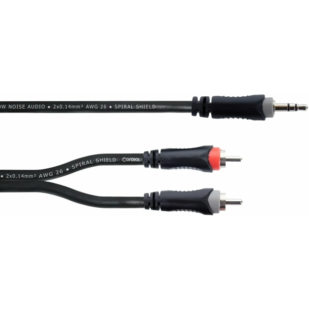 Кабель-спліттер 3.5 мм TRS – 2x RCA Cordial EY 3 WCC 3 м чорний