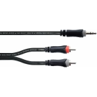 Y-кабель 1.5 м Cordial EY 1.5 WCC mini jack 3.5 мм - 2 x RCA чорний Y-кабель 1.5 м Cordial EY 1.5 WCC mini jack 3.5 мм - 2 x RCA чорний