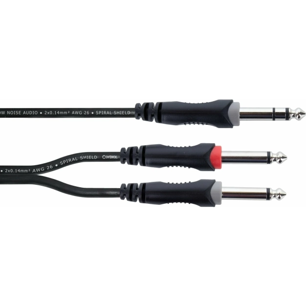 Y-кабель Cordial EY 1,5 VPP 1.5 м TRS–2×TS для аудіорозгалуження