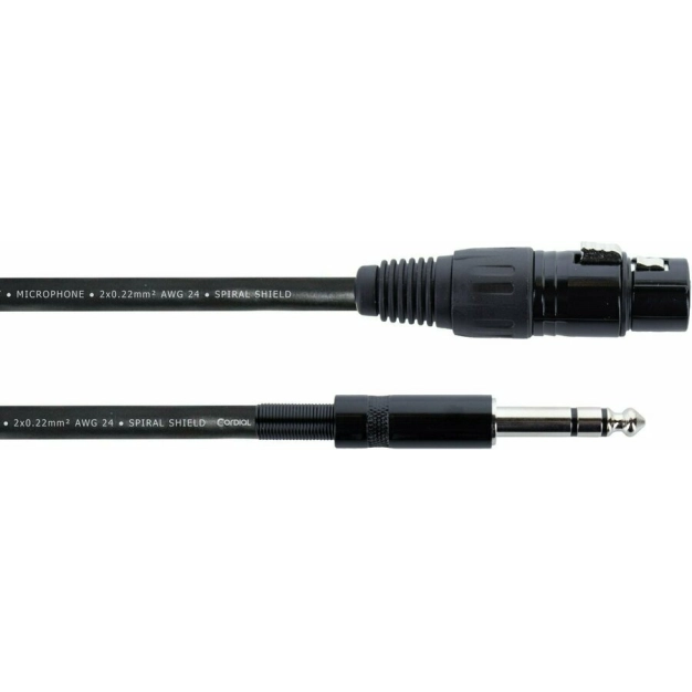 Кабель Cordial EM 6 FV XLR – стерео джек 6 м, збалансований