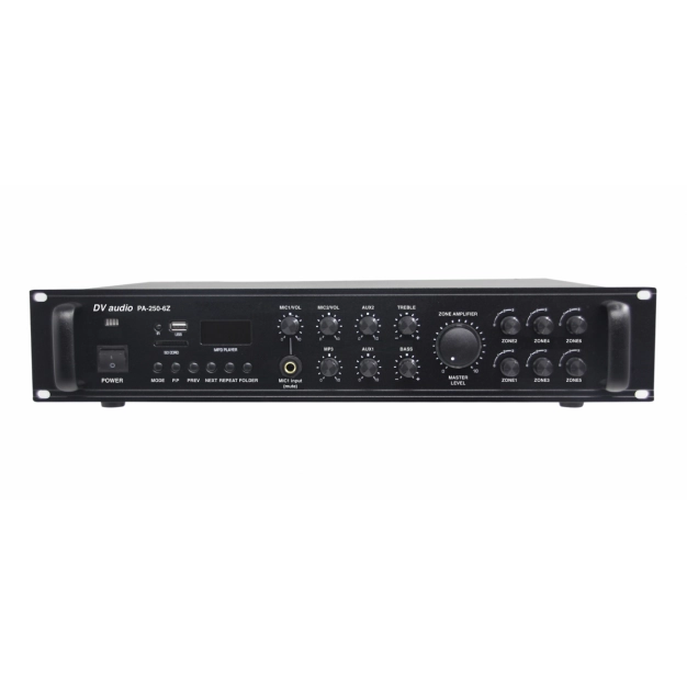 Трансляційний мікшер-підсилювач із USB DV audio PA-250-6Z