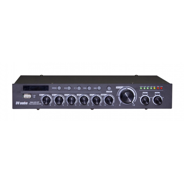 Мікшер-підсилювач DV audio DMA-60.2P з USB та Bluetooth, 60 Вт