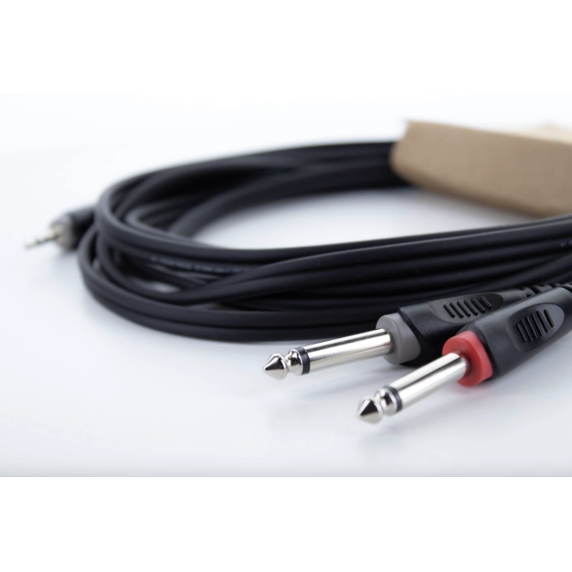 Кабель Cordial EY 3 WPP 3 м | Y-адаптер mini-jack 3.5 мм → 2×jack 6.3 мм моно Кабель Cordial EY 3 WPP 3 м | Y-адаптер mini-jack 3.5 мм → 2×jack 6.3 мм моно
