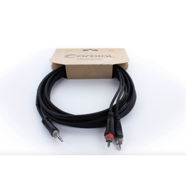 Y-кабель 1.5 м Cordial EY 1.5 WCC mini jack 3.5 мм - 2 x RCA чорний