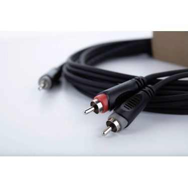 Y-кабель 1.5 м Cordial EY 1.5 WCC mini jack 3.5 мм - 2 x RCA чорний