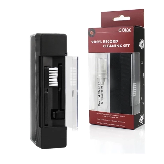 Набір для чищення вінілу Goka GK-R04 із вельветовою щіткою та спреєм
