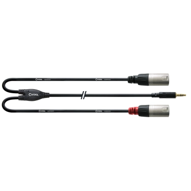 Аудіо-кабель Cordial CFY 1,8 WMM mini jack – 2 XLR, 1.8 м