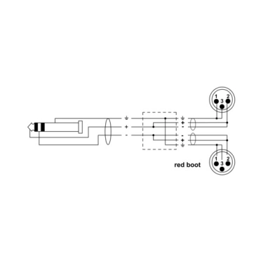 Аудіо-кабель Cordial CFY 1,8 WMM mini jack – 2 XLR, 1.8 м