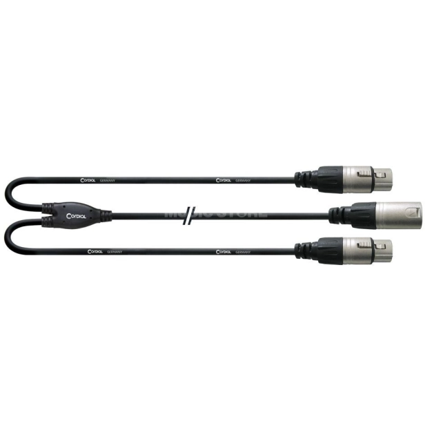 Кабель Cordial CFY MFF 0.3 м XLR male – 2 x XLR female