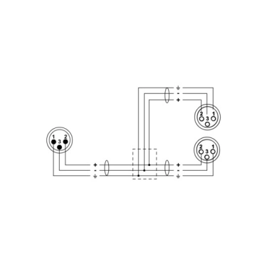 Кабель Cordial CFY MFF 0.3 м XLR male – 2 x XLR female