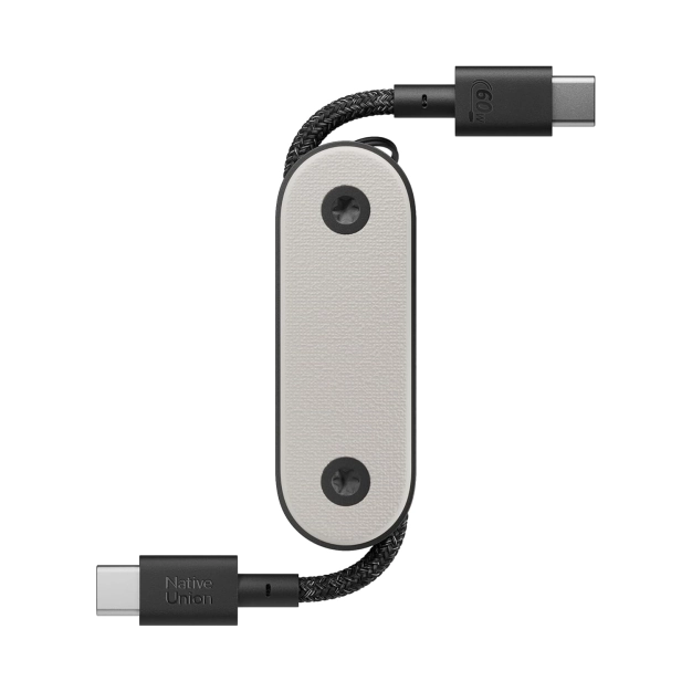 Кабель Native Union Pocket Cable USB-C – USB-C Sandstone з карабіном