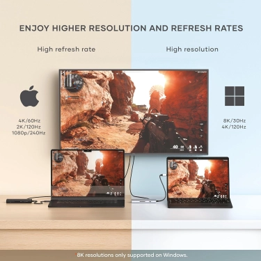 Адаптер Satechi USB-C 8K з Ethernet, Space Grey