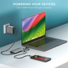 Адаптер Satechi USB-C 8K з Ethernet, Space Grey Адаптер Satechi USB-C 8K з Ethernet, Space Grey