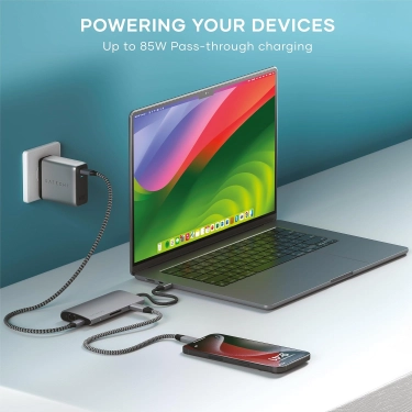 Адаптер Satechi USB-C 8K з Ethernet, Space Grey