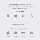Кабель Satechi USB-C to HDMI 8K 1.8 м Space Grey Кабель Satechi USB-C to HDMI 8K 1.8 м Space Grey