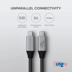 Кабель Satechi USB4 Pro 240W 1.2 м Space Grey Кабель Satechi USB4 Pro 240W 1.2 м Space Grey
