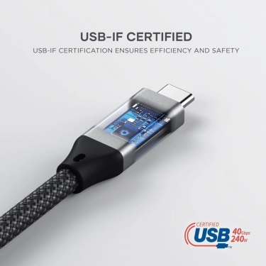 Кабель Satechi USB4 Pro 240W 1.2 м Space Grey
