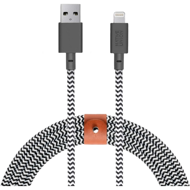 Кабель Lightning Native Union Belt Cable XL Zebra 3 м