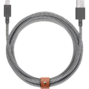Кабель Lightning Native Union Belt Cable XL Zebra 3 м