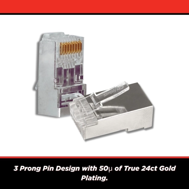 SCP SIMPLY45-CAT5E конектори для крученої пари 24AWG, 50 шт SCP SIMPLY45-CAT5E конектори для крученої пари 24AWG, 50 шт