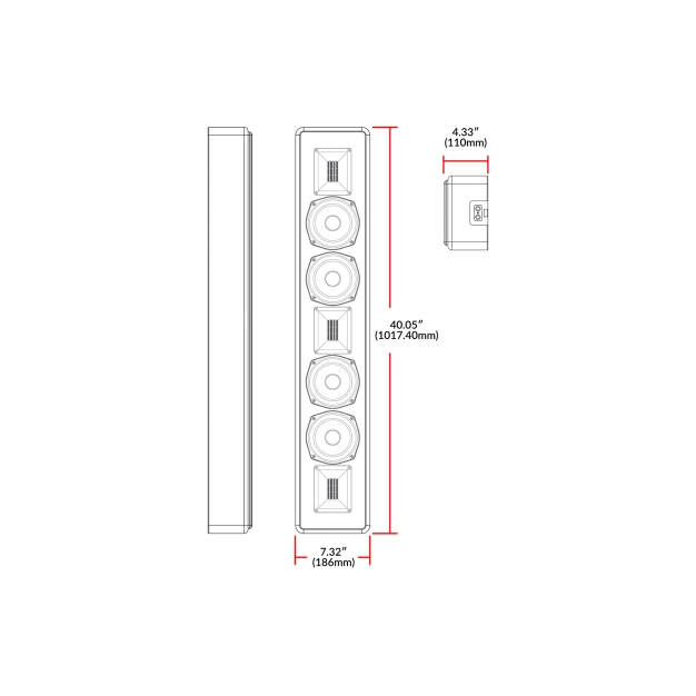 Акустична система Earthquake OW-4503 Clarté LCR чорна Акустична система Earthquake OW-4503 Clarté LCR чорна