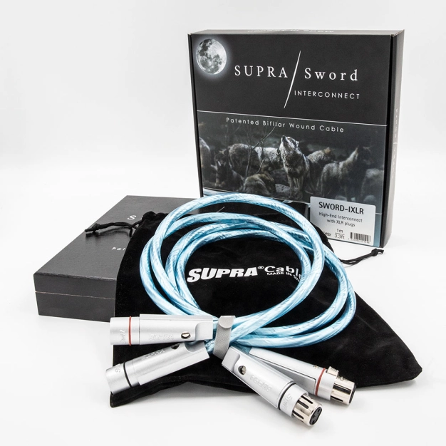 Кабель XLR Supra SWORD-IXLR Rhodium 1 м Ice Blue - міжблочний аудіо