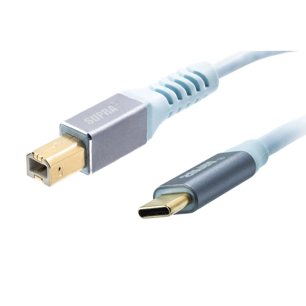 USB-кабель Supra USB 2.0 CB 2 м Ice Blue з імпедансом 90 Ом