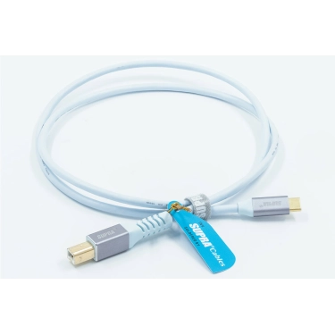 USB-кабель Supra USB 2.0 CB 2 м Ice Blue з імпедансом 90 Ом