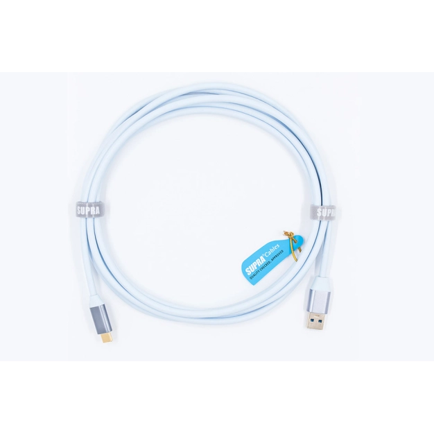 USB-кабель Supra USB 3.2 3 м Ice Blue з підтримкою 60 Вт USB-кабель Supra USB 3.2 3 м Ice Blue з підтримкою 60 Вт
