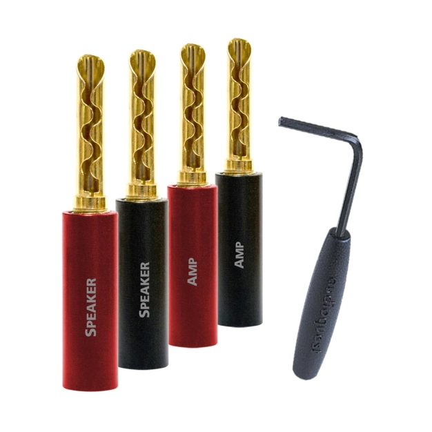 AudioQuest SureGrip100 Banana Gold - банан-штекери (набір 8 шт.)