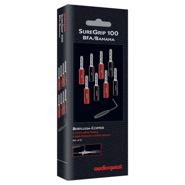 AudioQuest SureGrip100 Banana Gold - банан-штекери (набір 8 шт.)
