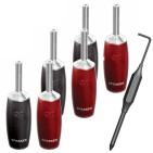AudioQuest spc 1007 Series Banana Silver - роз'єм банан, 6 шт, срібло AudioQuest spc 1007 Series Banana Silver - роз'єм банан, 6 шт, срібло