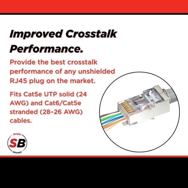 RJ45 конектори Simply45 S45-1550 Cat5e STP, 50 шт, екрановані RJ45 конектори Simply45 S45-1550 Cat5e STP, 50 шт, екрановані