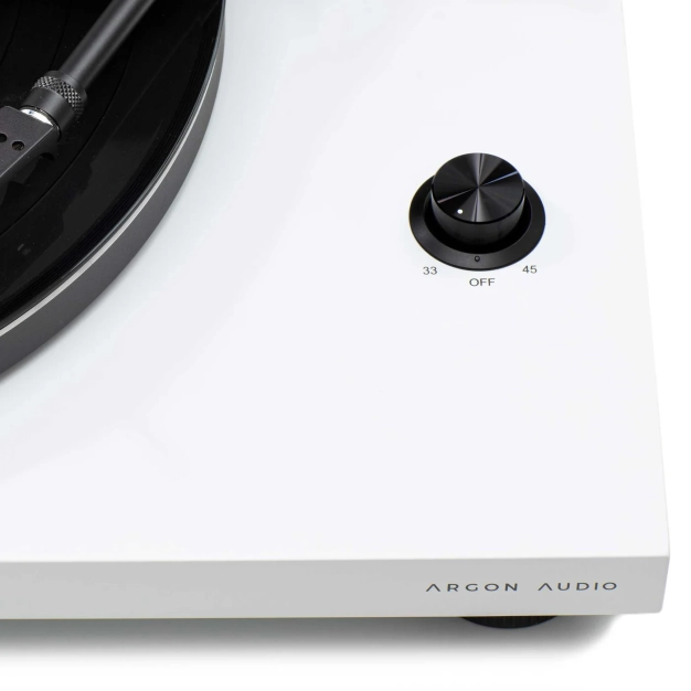 Argon TT-3 Turntable White - програвач вінілу з картриджем Ortofon OM5e Argon TT-3 Turntable White - програвач вінілу з картриджем Ortofon OM5e