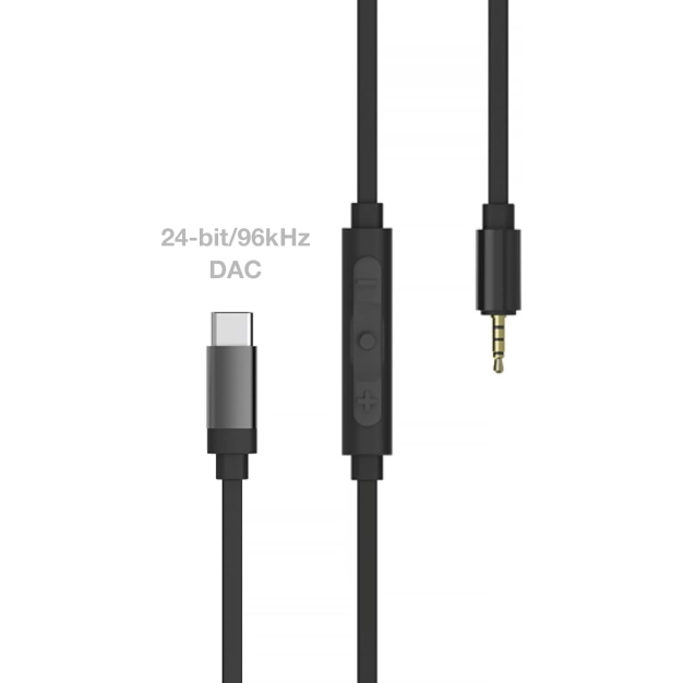 Кабель Koss Utility Series USB-C з ЦАП та мікрофоном, 1.2 м Кабель Koss Utility Series USB-C з ЦАП та мікрофоном, 1.2 м
